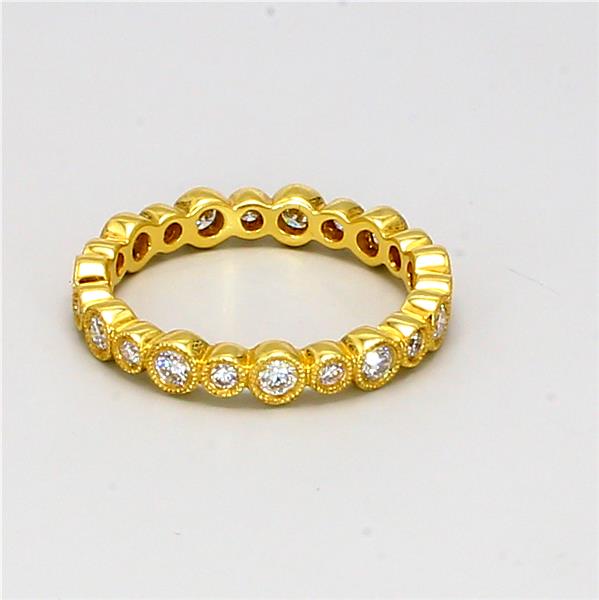 18K Yellow Gold Diamond Eternity Band, 0.41 ct tw – view 4