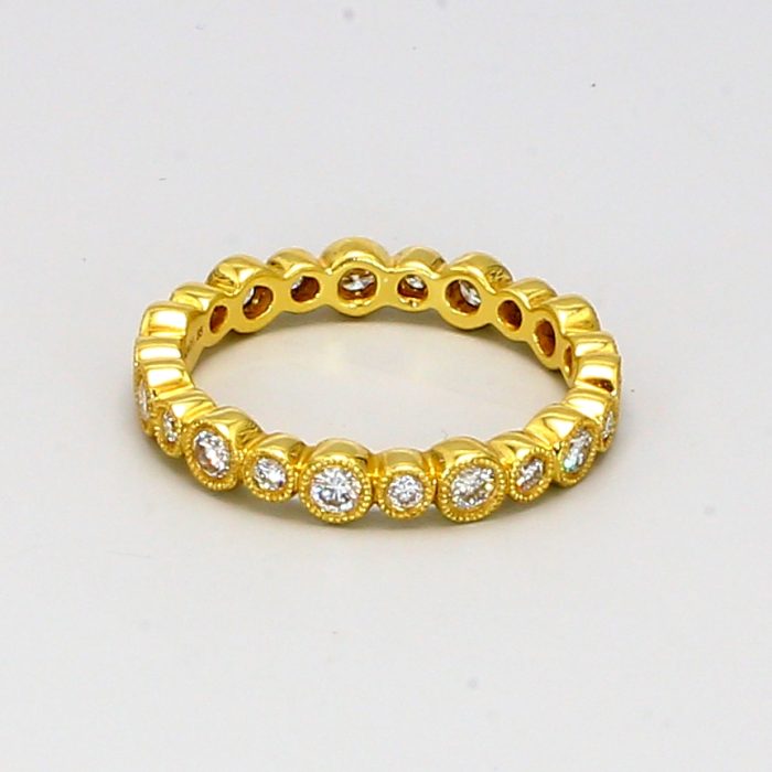 18K Yellow Gold Diamond Eternity Band, 0.41 ct tw