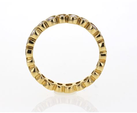 18K Yellow Gold Diamond Eternity Band, 0.46 ct tw