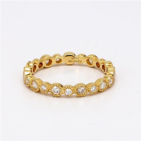 18K Yellow Gold Diamond Eternity Band, 0.49 ct tw
