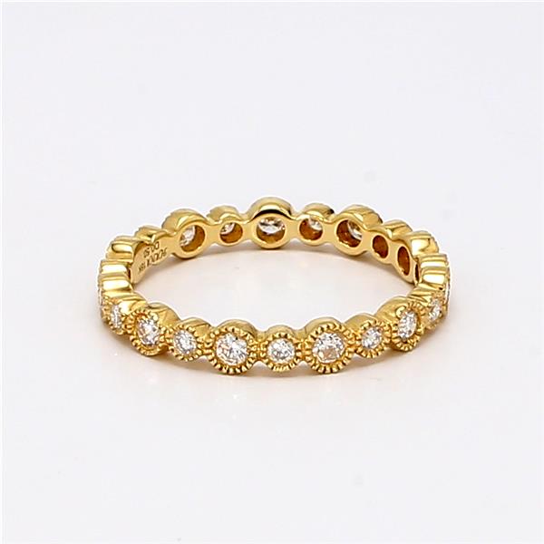 18K Yellow Gold Diamond Eternity Band, 0.49 ct tw – view 3