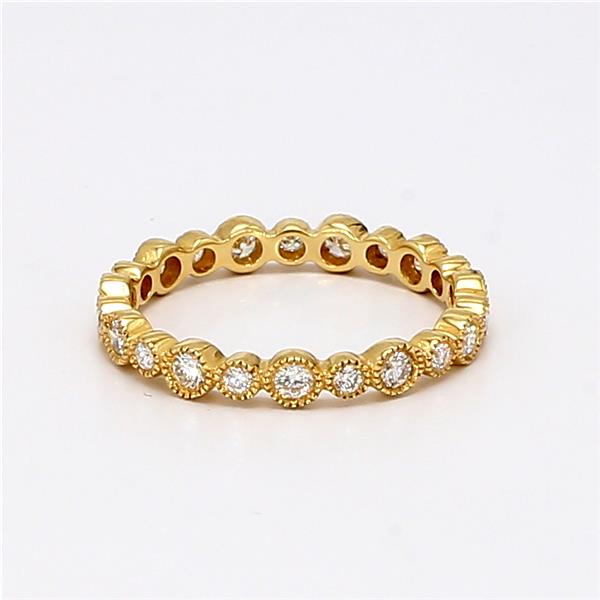 18K Yellow Gold Diamond Eternity Band, 0.49 ct tw – view 4