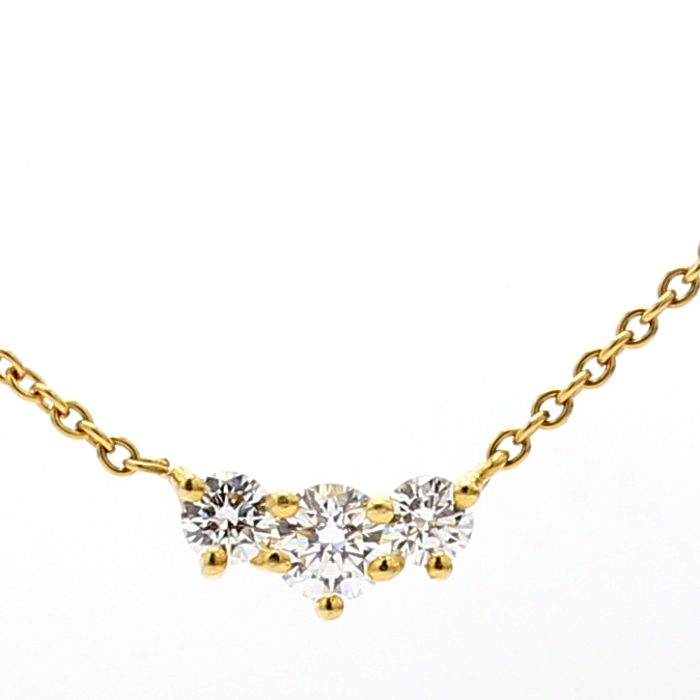 18K Yellow Gold Diamond Necklace, 0.70 ct tw