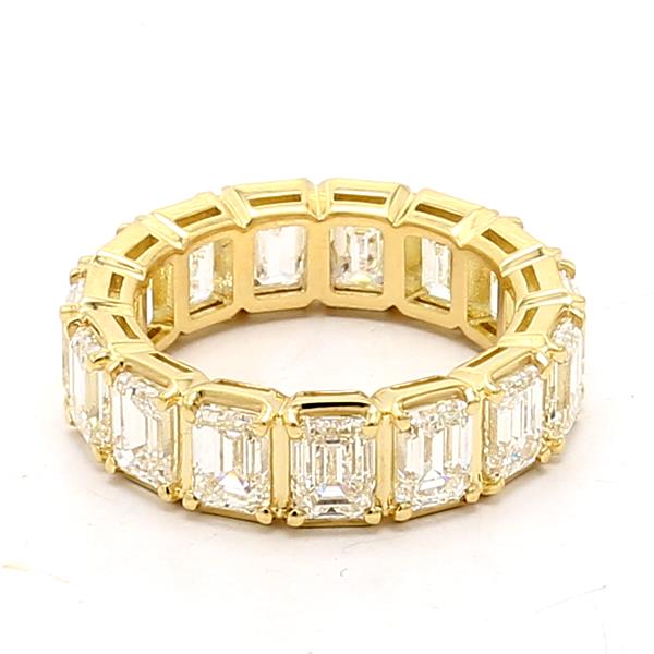 18K Yellow Gold Emerald-Cut Diamond Eternity Band, 7.45 ct tw – view 3