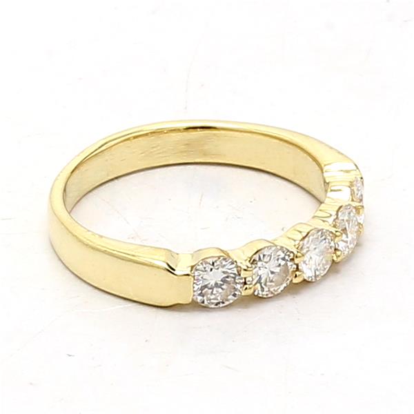 18K Yellow Gold Five-Stone Diamond Band, 0.75 ct tw – view 2