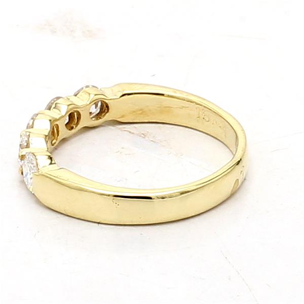18K Yellow Gold Five-Stone Diamond Band, 0.75 ct tw – view 3