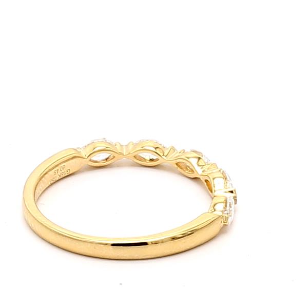 18K Yellow Gold Five-Stone Marquise Diamond Band, 0.48 ct tw – view 2