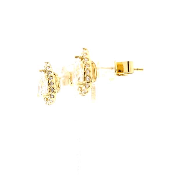 18K Yellow Gold Pear-Shaped Diamond Earrings, 1.28 ct tw – view 3