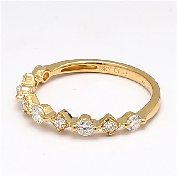 18K Yellow Gold Stackable Diamond Band, 0.45 ct tw – view 2