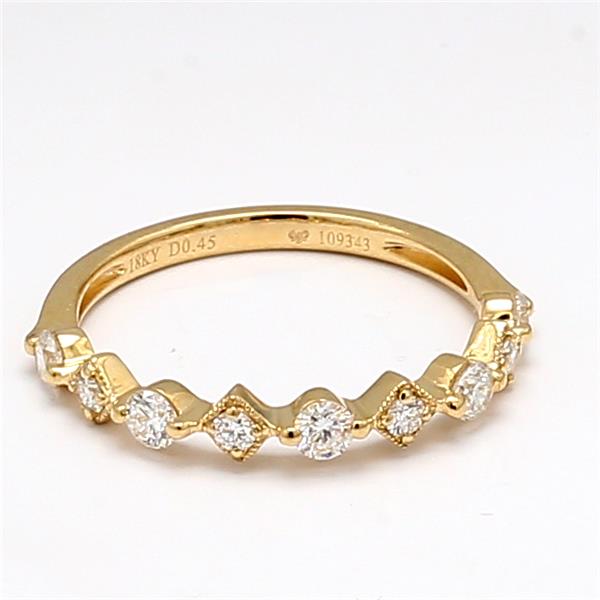 18K Yellow Gold Stackable Diamond Band, 0.45 ct tw – view 4
