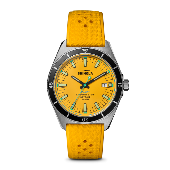 Shinola Duck 40mm Canary with Rubber Strap