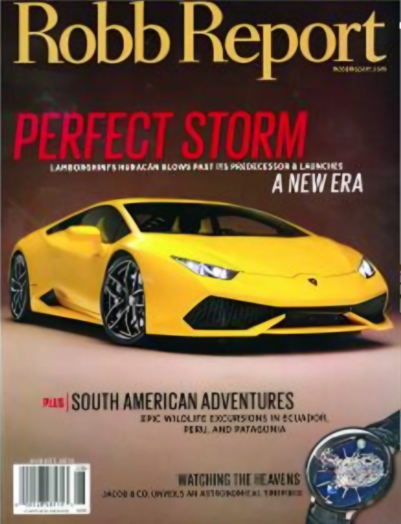 Robb Report magazine cover