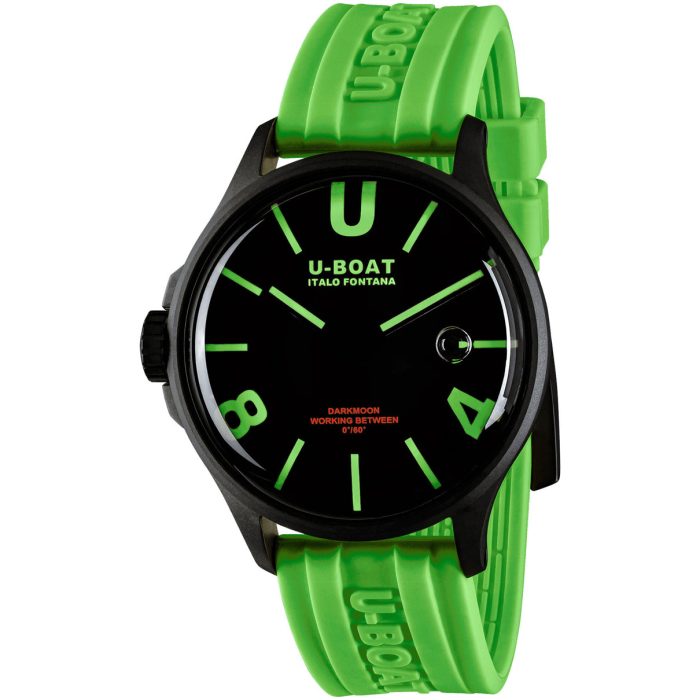 U-Boat Darkmoon 44mm Black PVD Green on Rubber