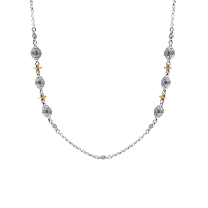 Konstantino Sterling Silver and 18k Yellow Gold Necklace, 18 Inch