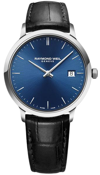 Raymond Weil Toccata 39mm Blue Dial Leather Strap