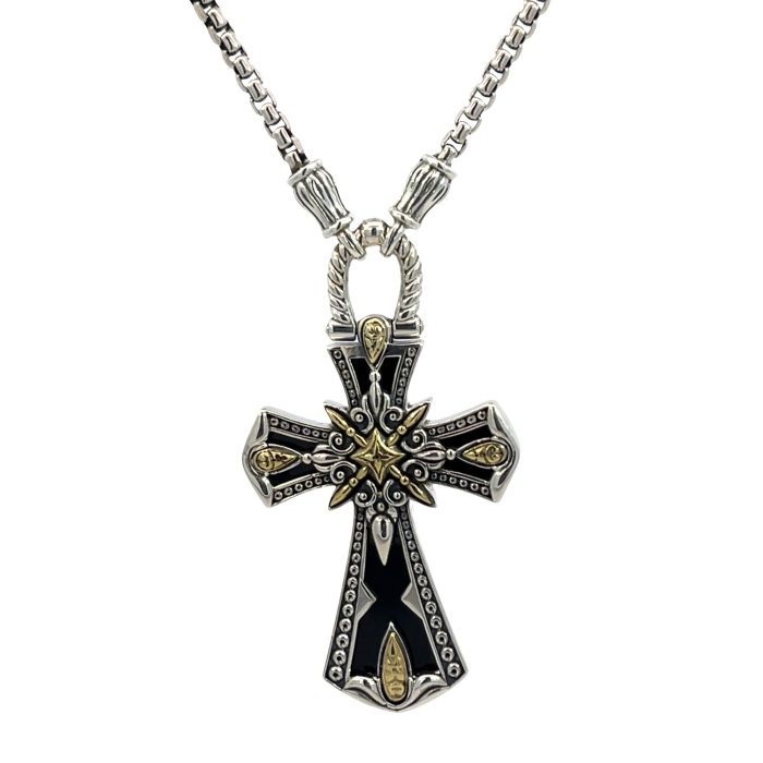 Konstantino Bronze Onyx Necklace
