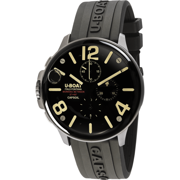 U-Boat Capsoil Chrono Stainless Steel on Rubber