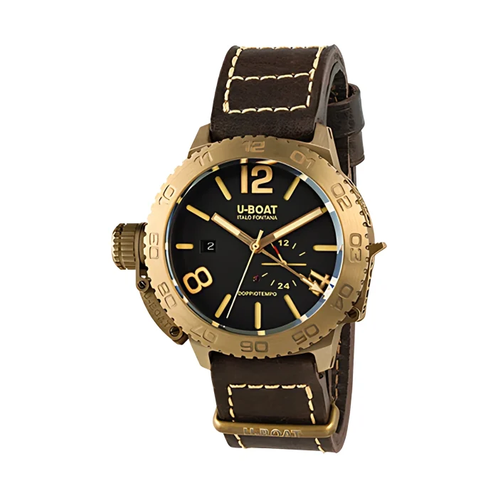 Doppiotempo Auto Bronzo, Brown Leather Strap