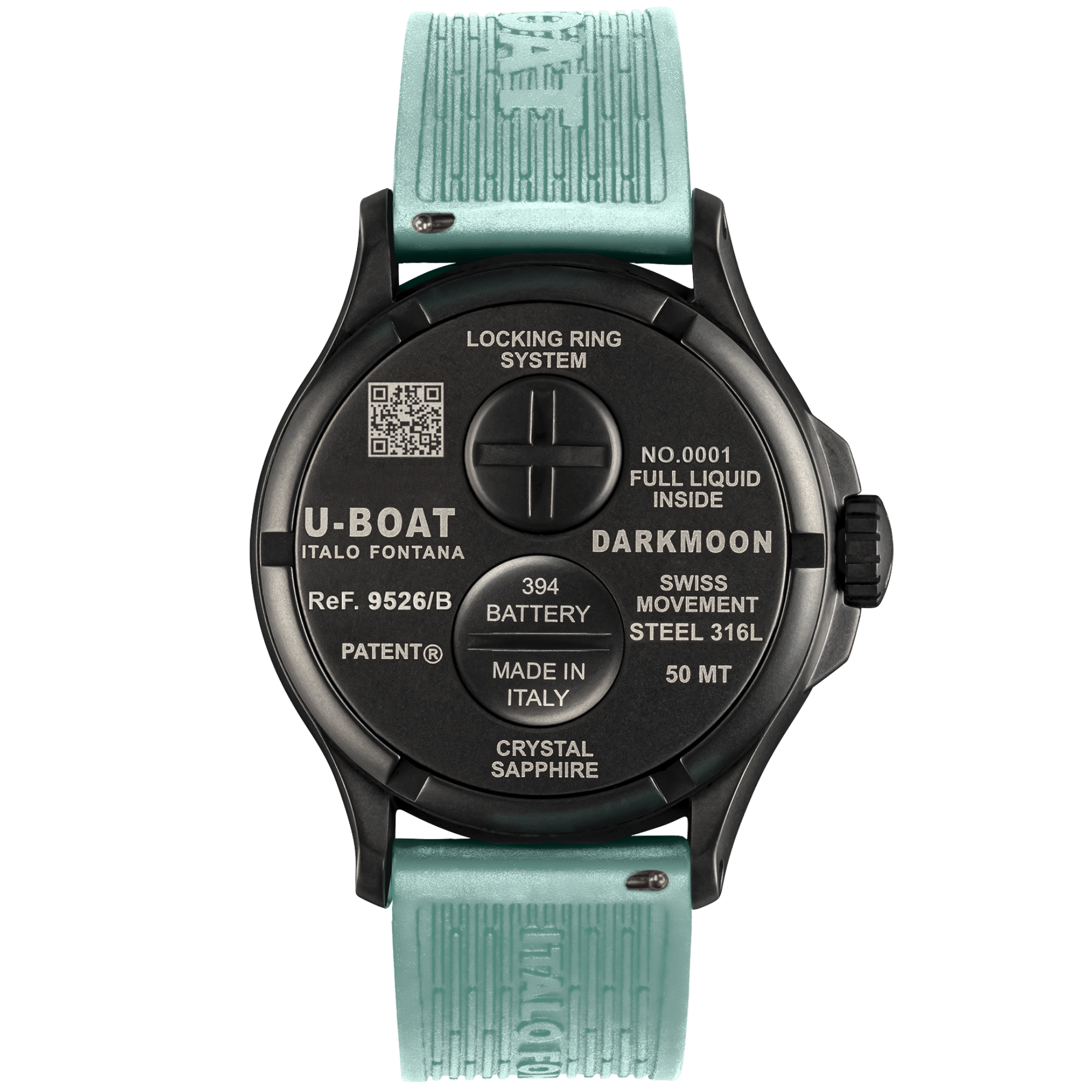 U-Boat Darkmoon Curved Aquamarine PVD
