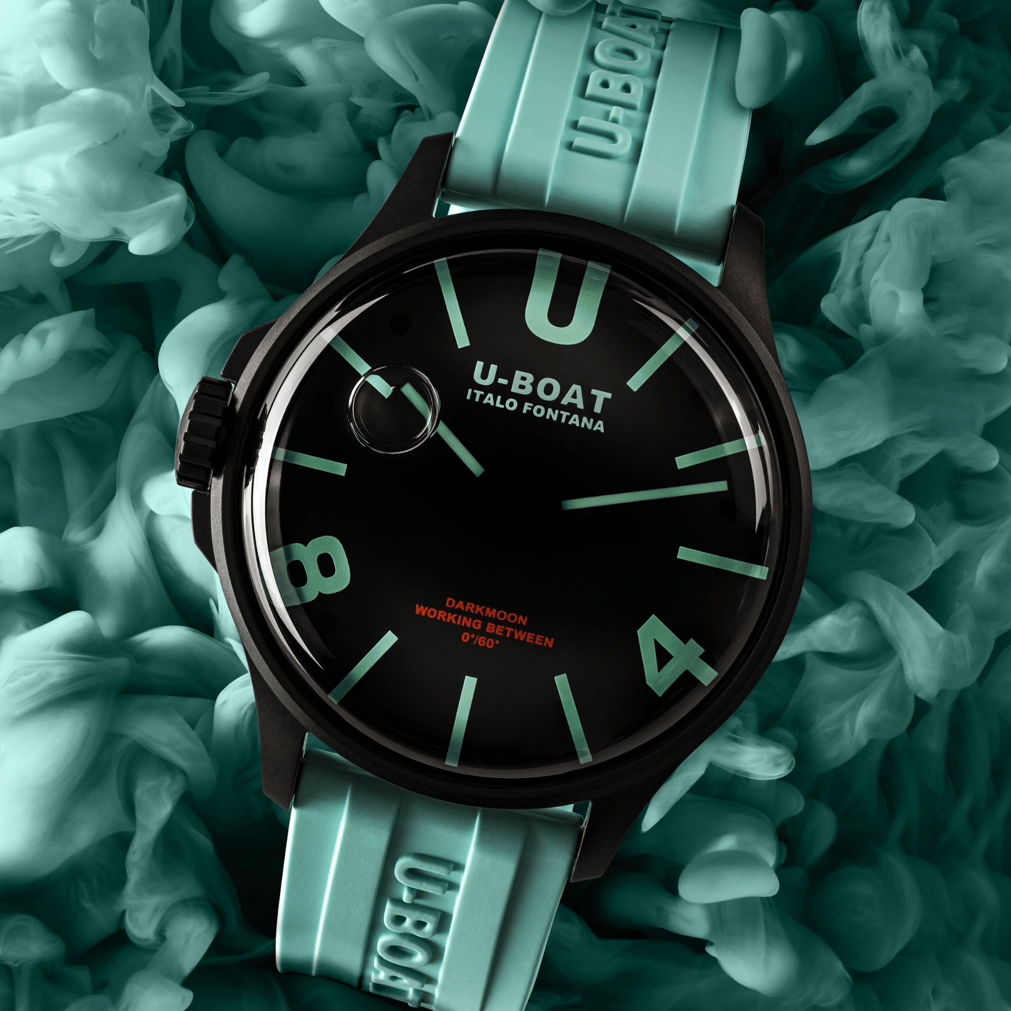 U-Boat Darkmoon Curved Aquamarine PVD