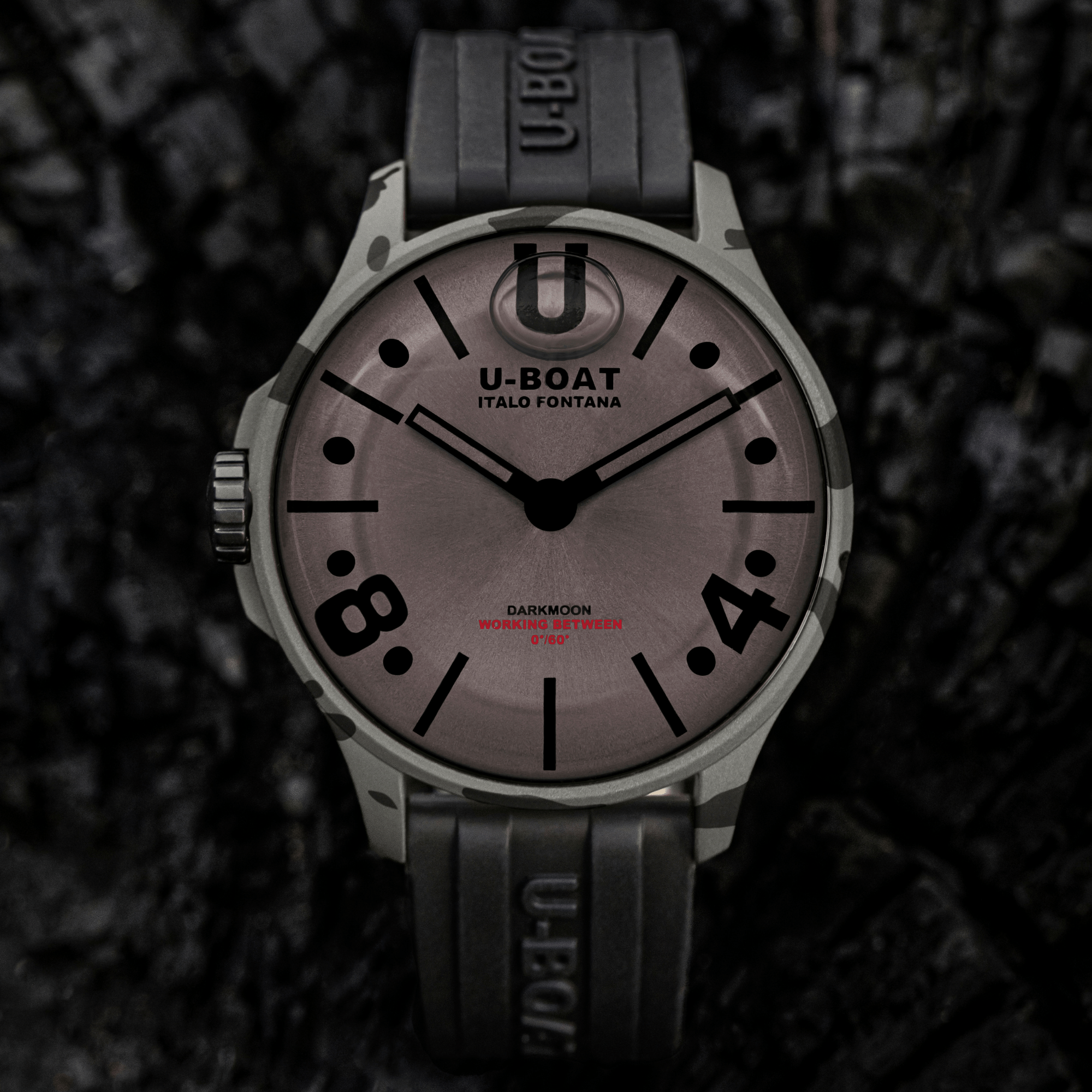 U-Boat Darkmoon 40mm Grey Curved Camouflage