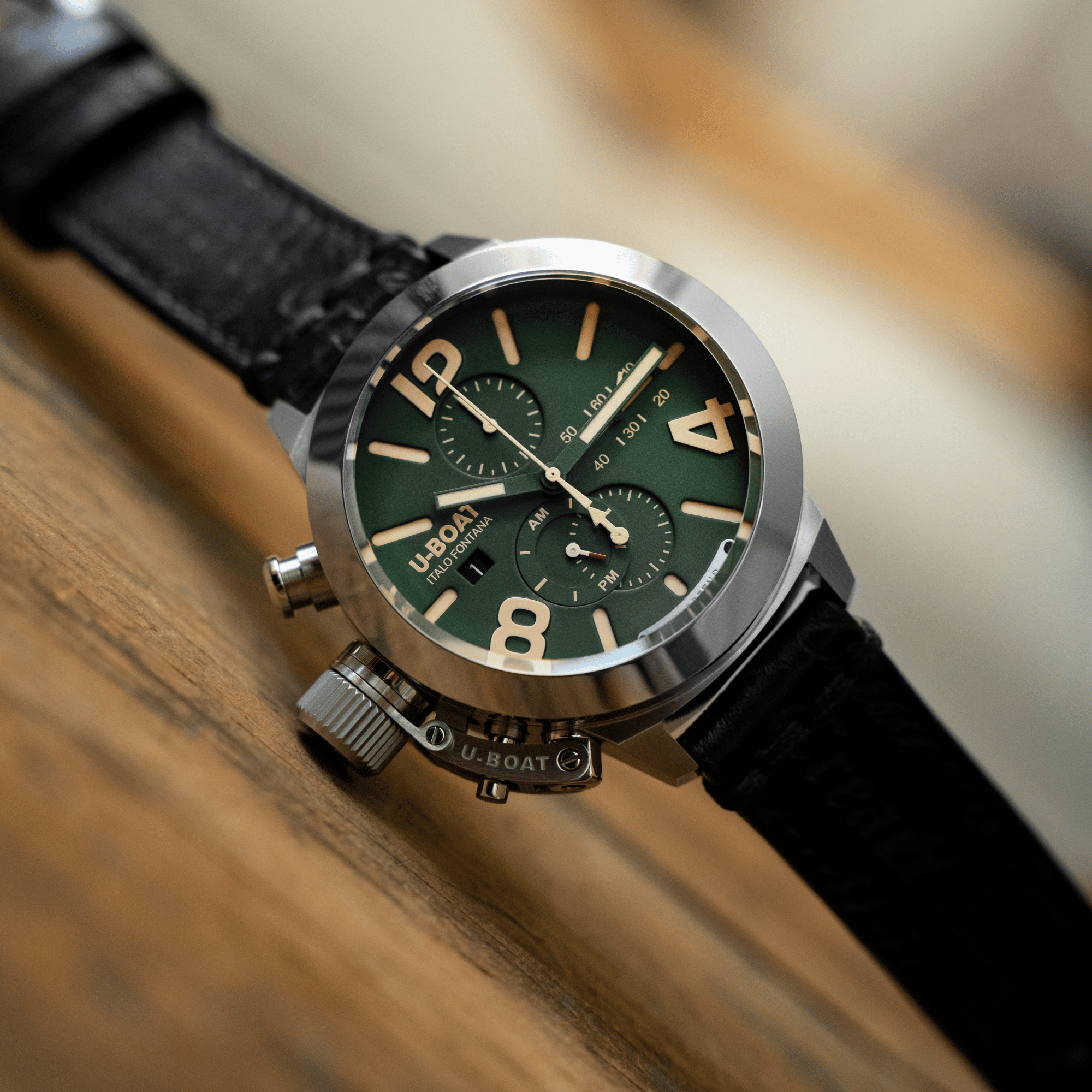 U-Boat Classico 45 Tungsteno CAS Chronograph Green Dial
