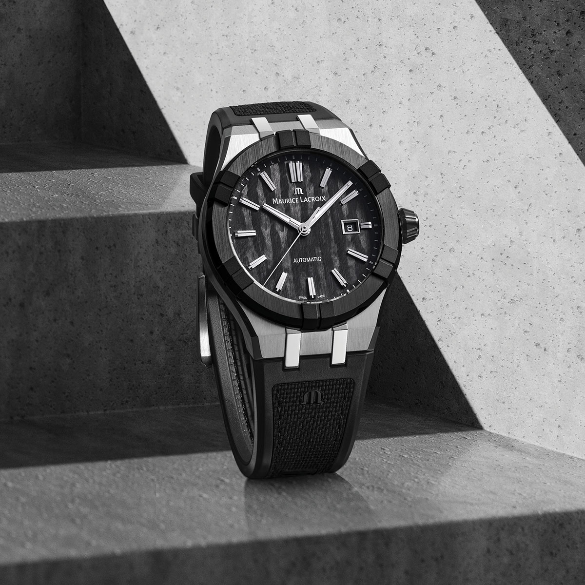Maurice Lacroix Aikon-ic Automatic 43mm Black Ceramic Carbon Dial