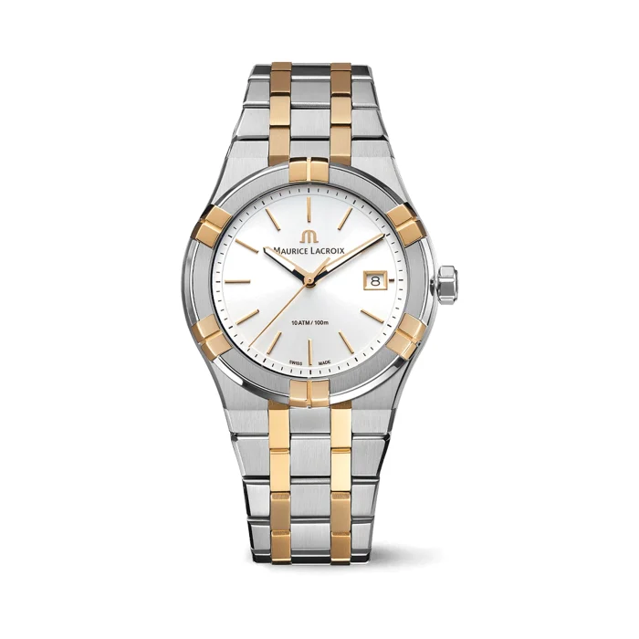 Maurice Lacroix Aikon Quartz Date 40mm Two-Tone Rose Gold PVD