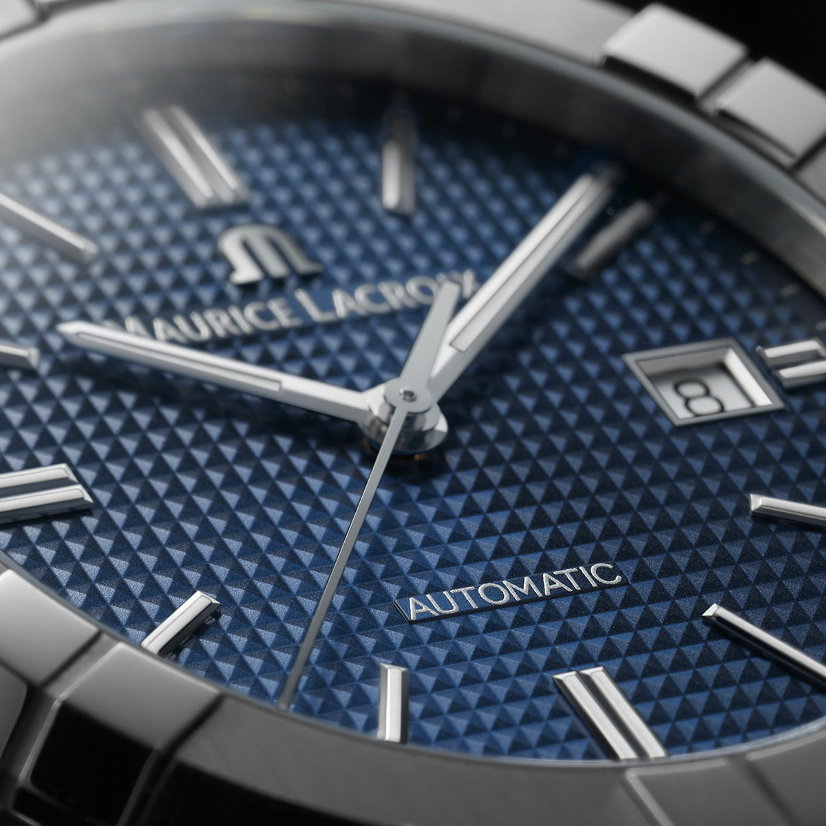 Maurice Lacroix Aikon Automatic Date 42mm Blue Dial Rubber Strap