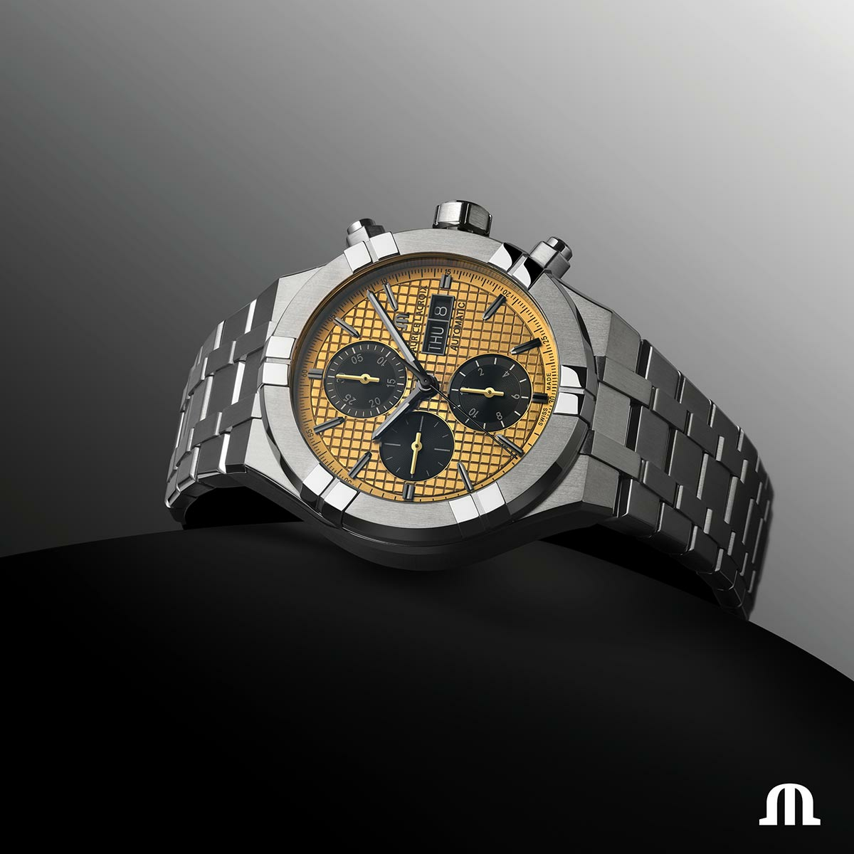 Maurice Lacroix Aikon Automatic Titanium Chronograph 44mm Gold Dial