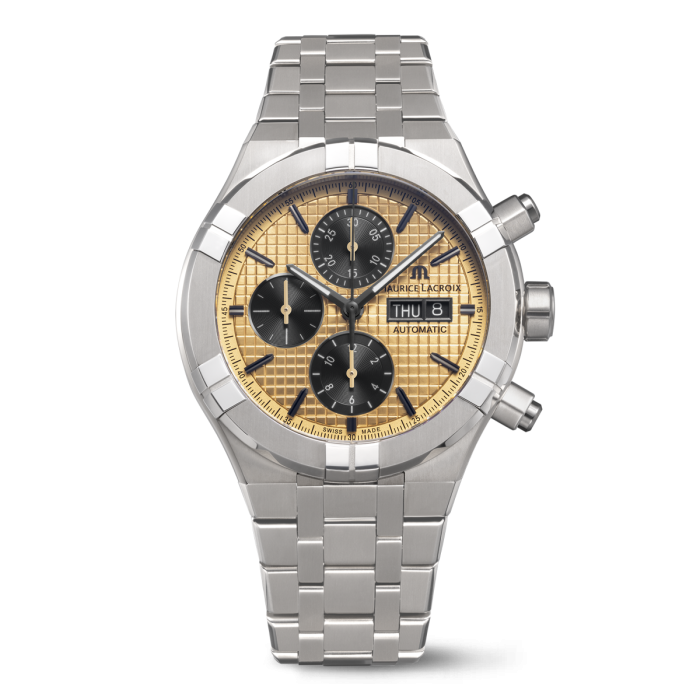 Maurice Lacroix Aikon Automatic Titanium Chronograph 44mm Gold Dial