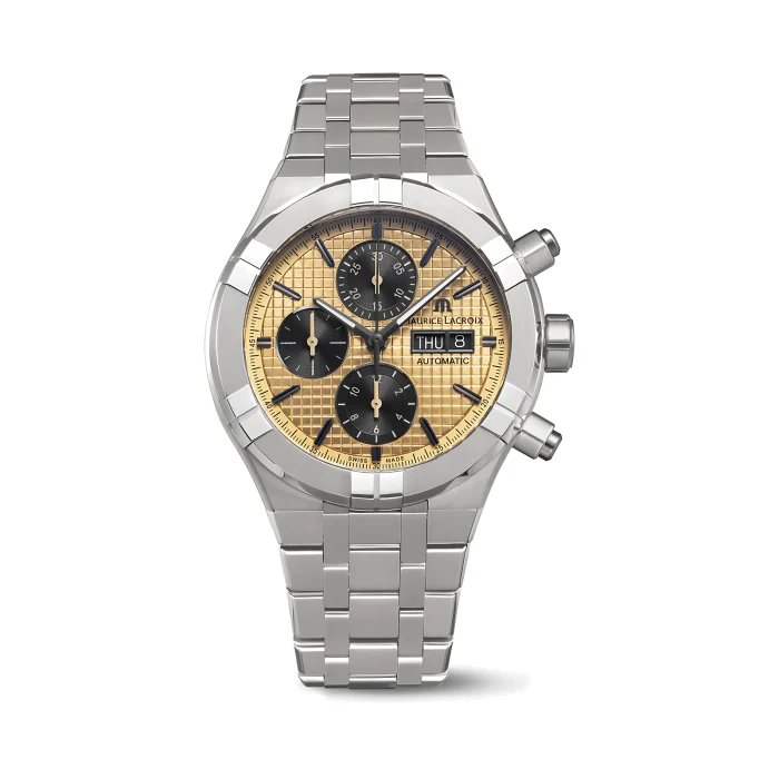 Maurice Lacroix Aikon Automatic Titanium Chronograph 44mm Gold Dial