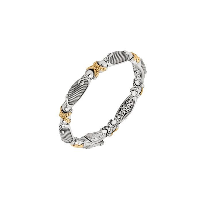 Konstantino Sterling Silver and 18k Yellow Gold Bracelet