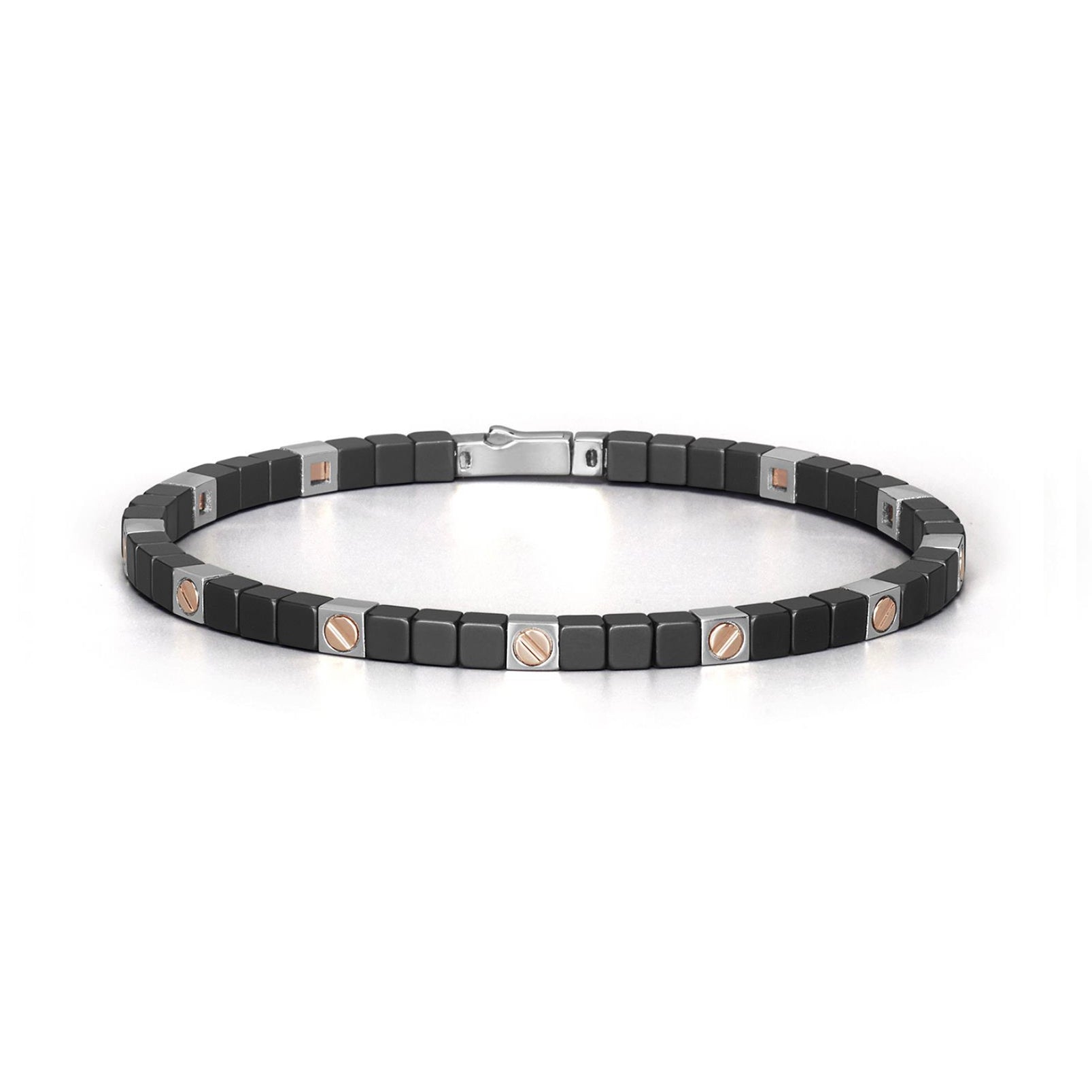 Baraka Cyborg Ceramic Stainless Steel and 18k Gold Black Ceramic Bracelet