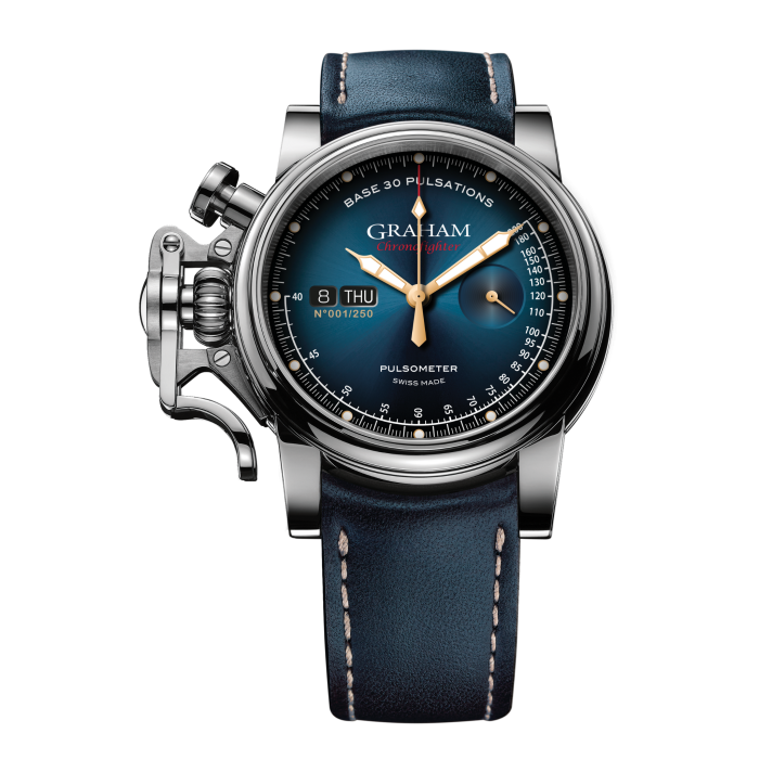 Graham Chronofighter Vintage Pulsometer Limited Edition Blue Dial