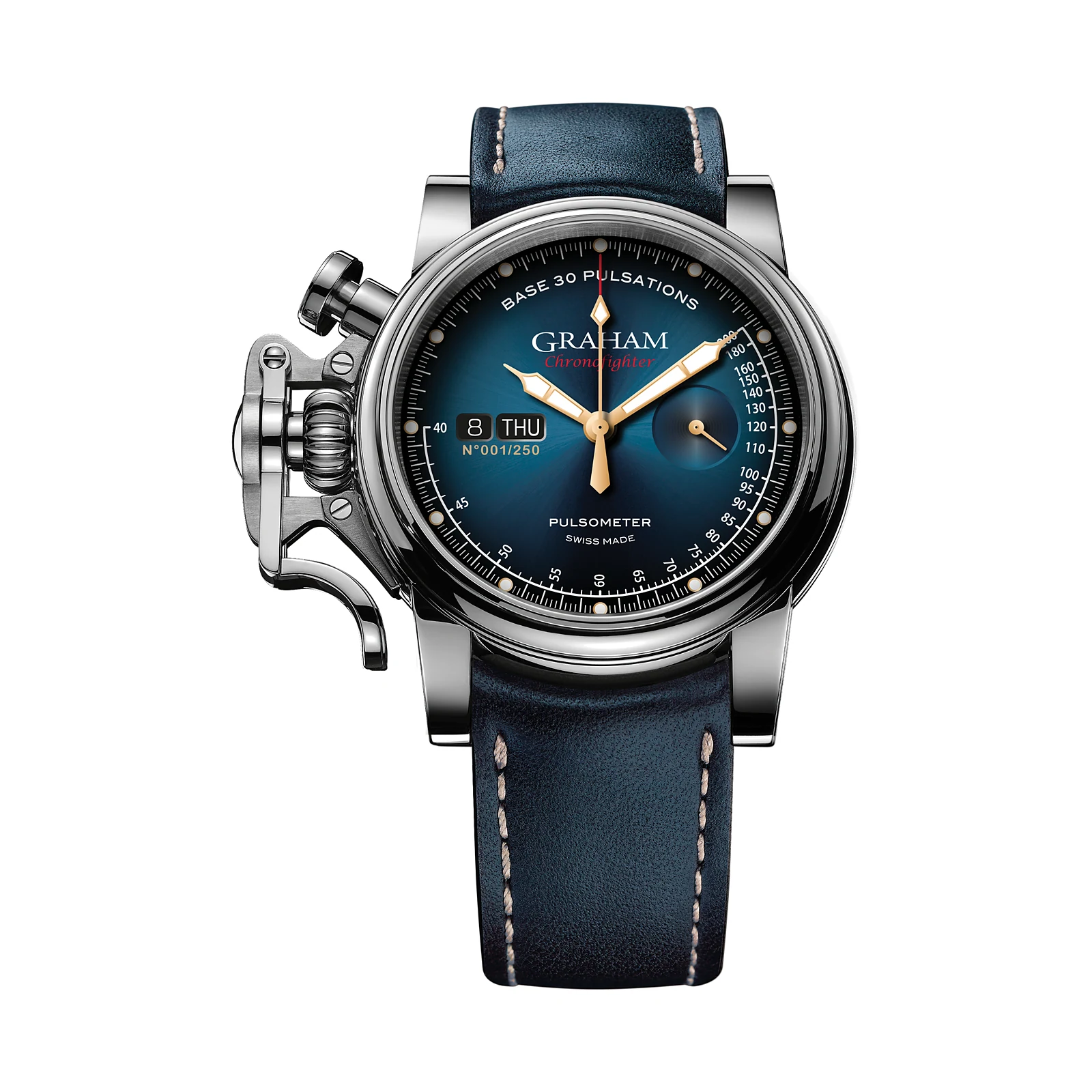 Graham Chronofighter Vintage Pulsometer Limited Edition Blue Dial