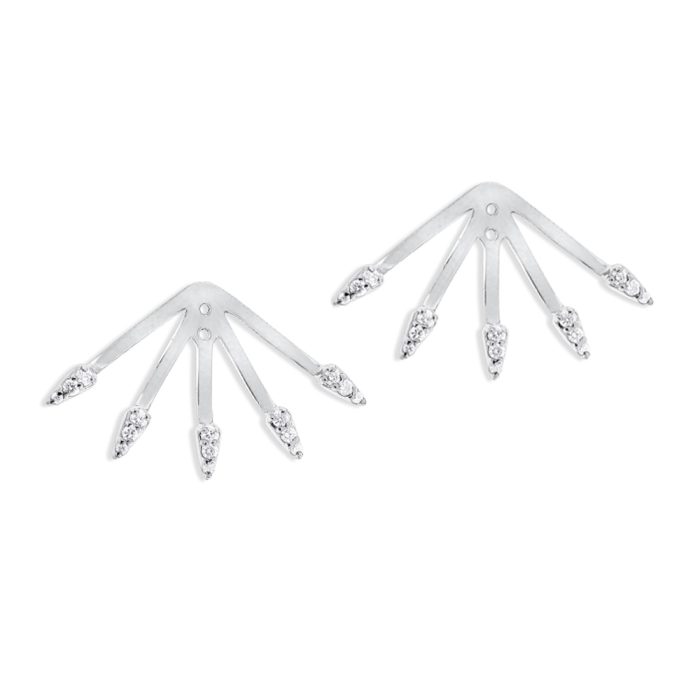 KC Designs 14k White Gold Diamond Triangle Ear Jackets