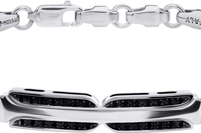 Zancan Sterling Silver Black Spinel Bracelet