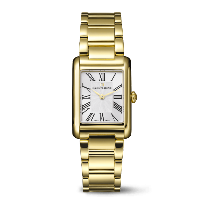 Maurice Lacroix Fiaba Square Gold PVD Silver Dial
