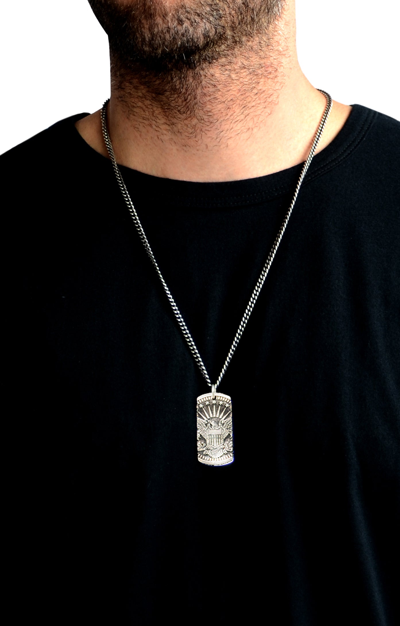 King Baby Eagle Dog Tag Pendant