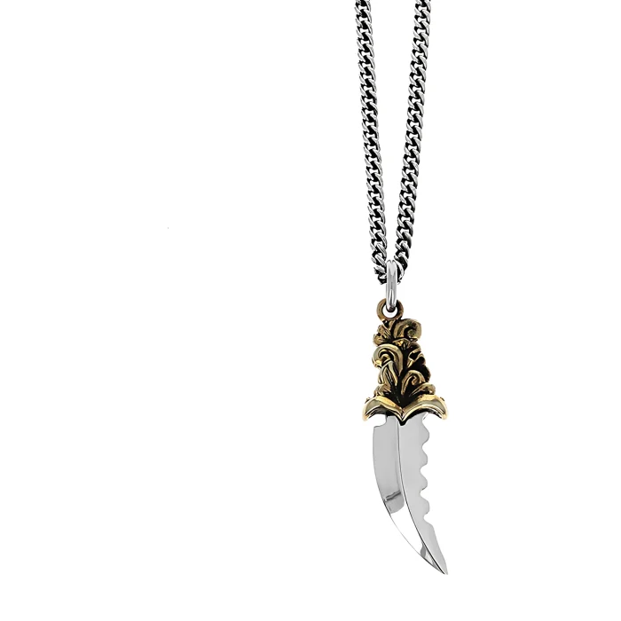 King Baby Two-Tone Sawtooth Dagger Pendant
