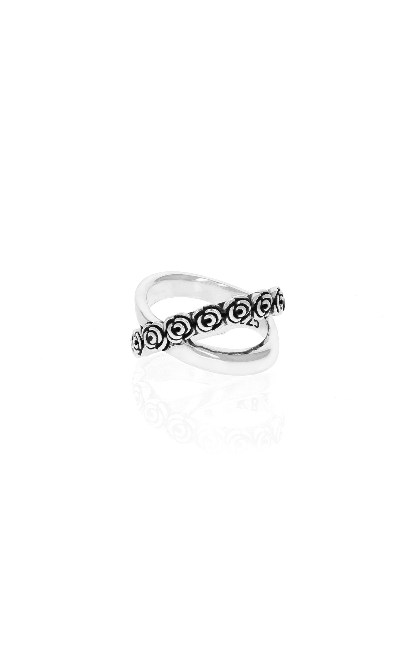King Baby Rose X Cross Ring, Size 9