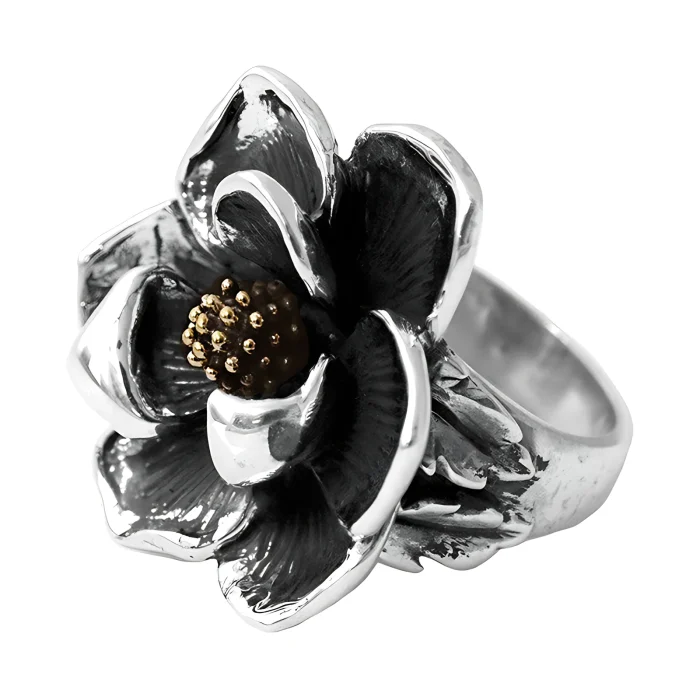 King Baby Magnolia Flower Ring, Size 7