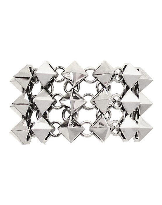 King Baby Pyramid Spike Chainmail Bracelet