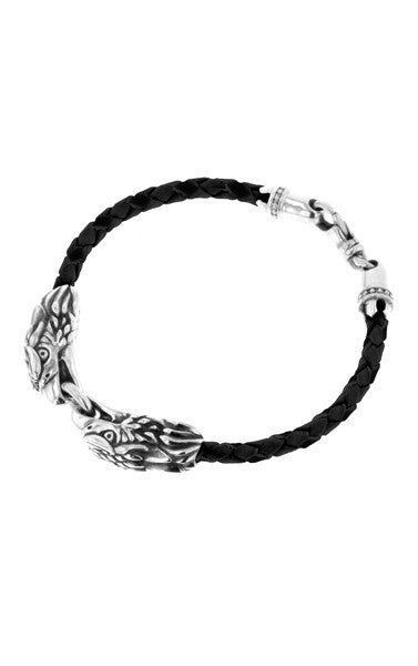 King Baby Double Eagle Braided Leather Bracelet