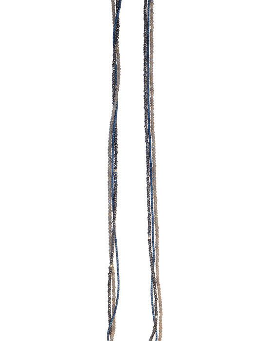 King Baby Multi Strand Necklace with Spinel, Labradorite and Blue Hematite Beads