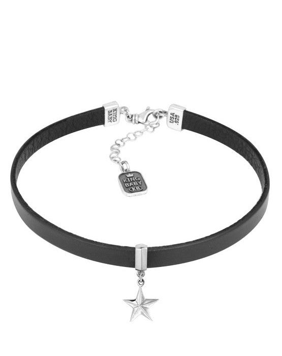 King Baby Leather Choker with a Star
