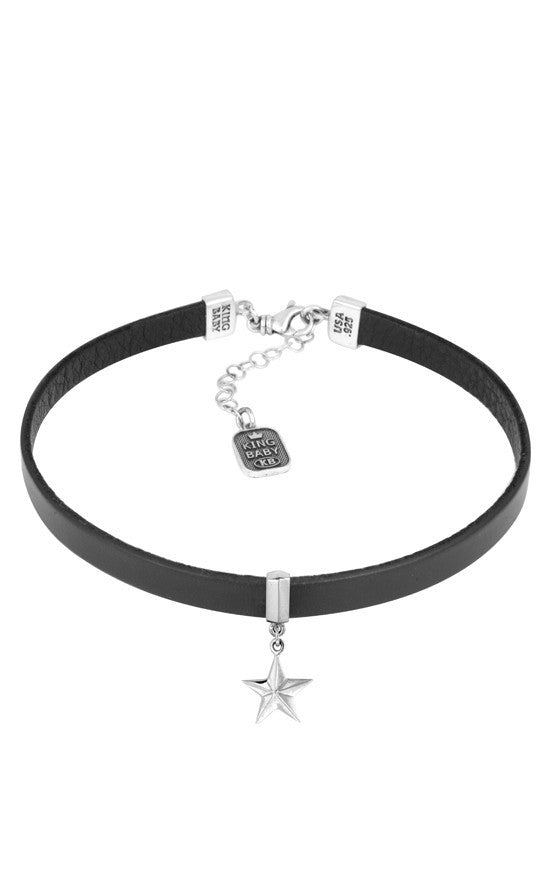 King Baby Leather Choker with a Star
