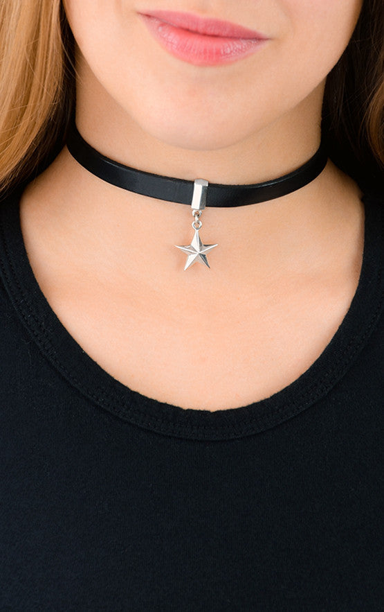 King Baby Leather Choker with a Star