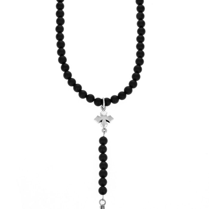 King Baby Onyx Rosary with MB Cross and Dagger